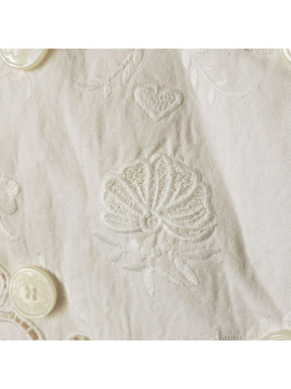 NEW LoveShackFancy Luara Cotton Doiley Lace Blazer Jacket White Bridal Coquette - Picture 13 of 16